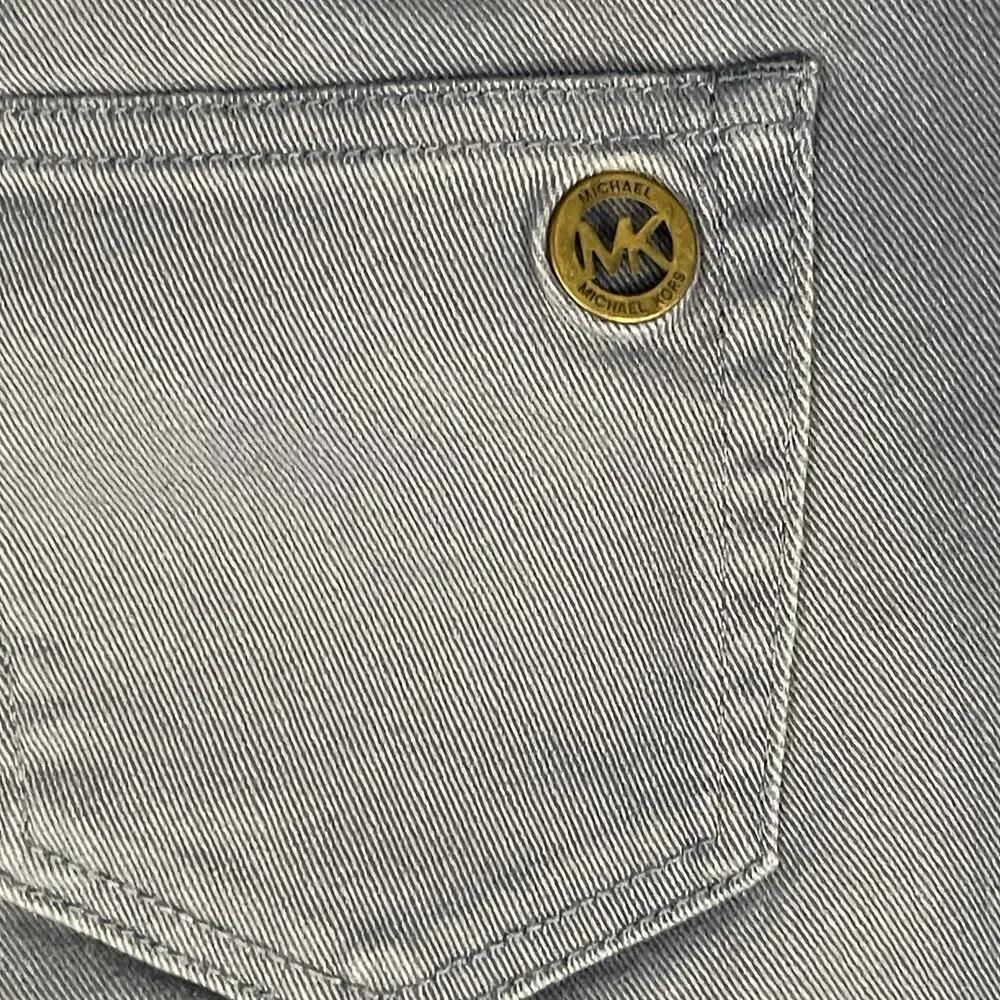 Michael Kors Women’s Blue Gray Cropped Stretch Jeans 5-Pocket size 4